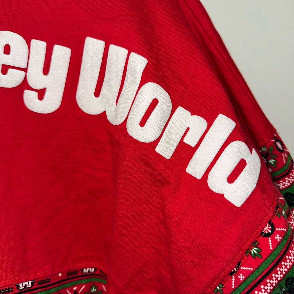 Walt Disney Parks Spirit Jersey Rare XS Authentic Red Christmas 2018 Women’s - Picture 8 of 16